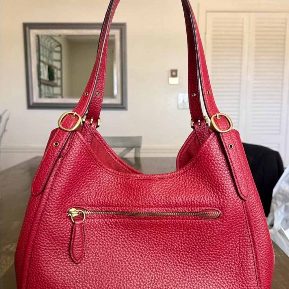 SALE! Tonight only!! Coach Lori/Bella Pebbled Leather Shoulder Bag in Brick Red - Picture 3 of 8